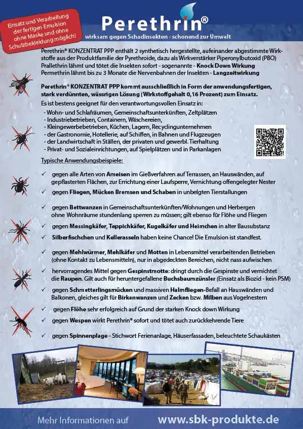 flyer_perethrin_konzentrat_PPP.06-2023_rueckseite | Perethrin – professionelle Lösung zur Insektenbekämpfung Flyer Perethrin Konzentrat als Bild Rückseite