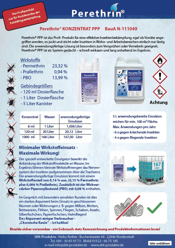 flyer_perethrin_konzentrat_PPP02-2026_vorderseite | Perethrin – professionelle Lösung zur Insektenbekämpfung Flyer Perethrin Konzentrat Vorderseite